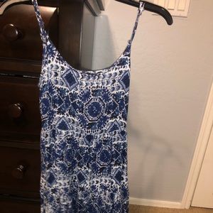 Blue and white flowy dress